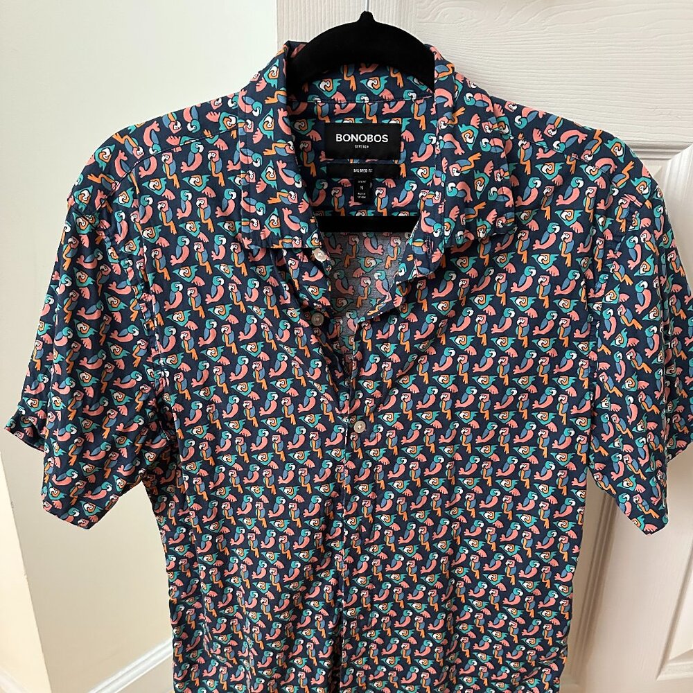 Bonobos Riviera Short Sleeve Shirt (Medium Tailored Short)